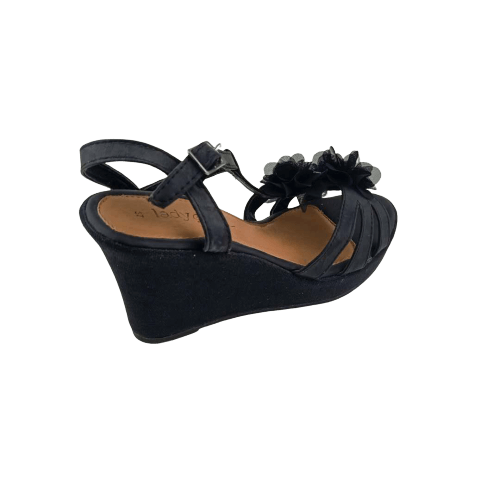 Ladies Cross Strap Wholesale Customized black espadrilles wedges elastic high wedge heel sandals for women